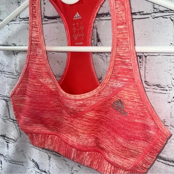 Adidas Women’s Size Small Coral Space Dye Sports Bra - Picture 2 of 5